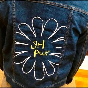 EMBROIDERED DENIM jacket Handmade, one of a kind!